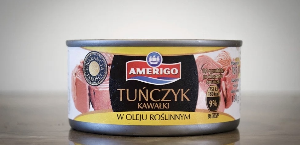 Тунець у рослинній олії Amerigo tunczyk kawalki 185г