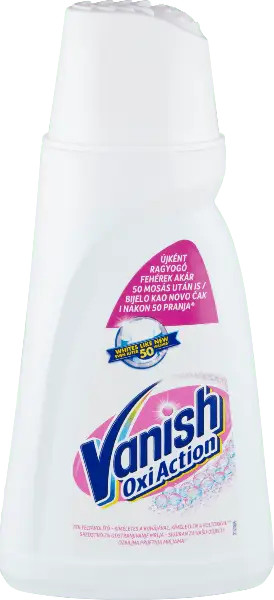 Плямовивідник Відбілювач для Білого Vanish Oxi Action White Ваніш Дія Оксі рідкий для світлих з Дозатором без хлору 1000мл