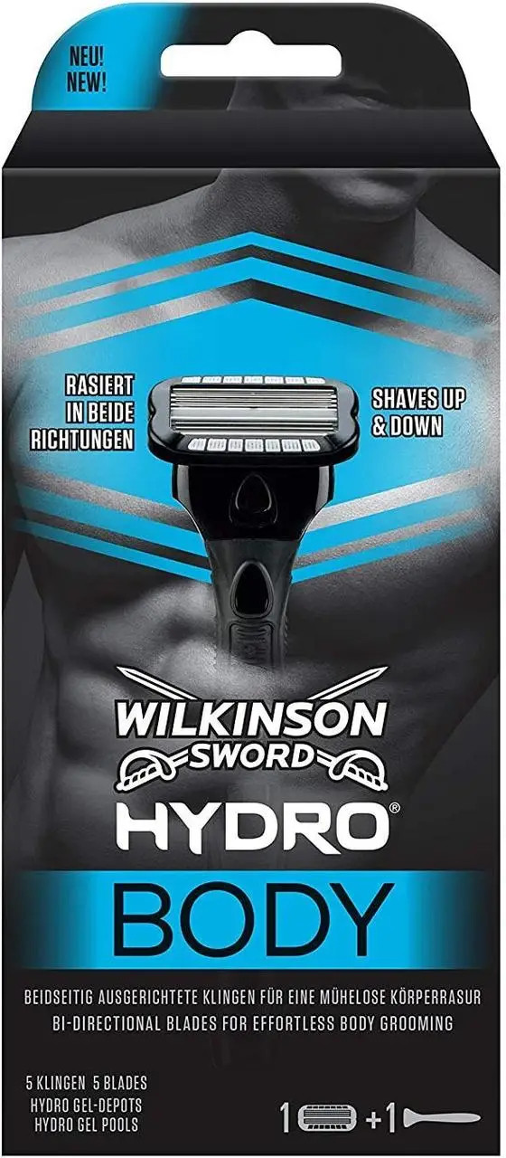 Бритва для гоління Чоловіча Wilkinson Sword Hydro Body Вілкінсон Гідро Баді станок змінна головка Змащувальна змужка 5лез 1шт