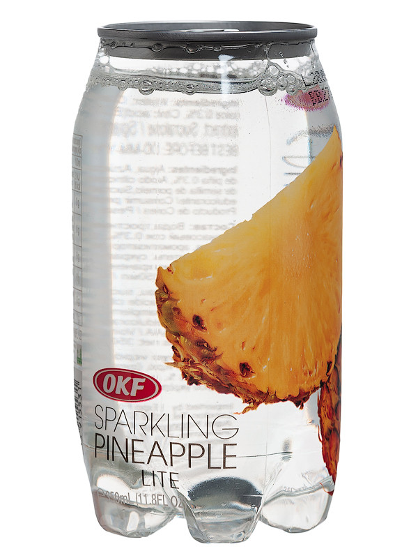 Напій газований освіжаючий OKF Sparkling Pineapple Lite Окф Ігристий Ананас Лимонад Баночка 350мл