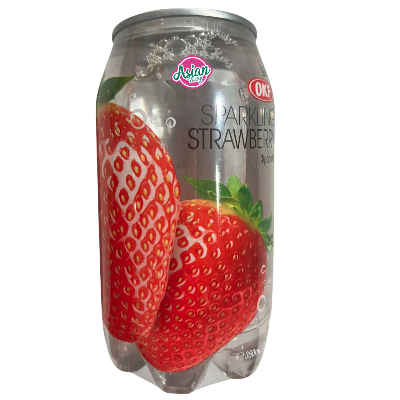 Напій газований освіжаючий OKF Sparkling Strawberry Lite Окф Полуниця Лимонад Баночка 350мл