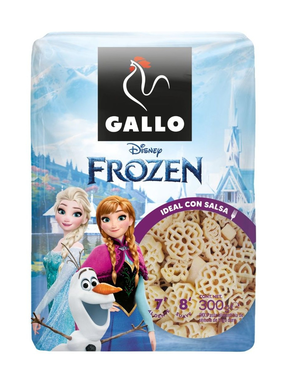 Макарони Дитячі Мультяшні Gallo Disney Frozen Pasta Галло Паста Дісней Принцесси білі Пакет 300г