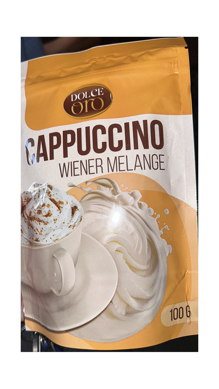 Капучіно розчинний Dolce Oro Cappuccino Wiener Melange Cream Дольче Оро Віденьський Меланж зіп Пакет 100г