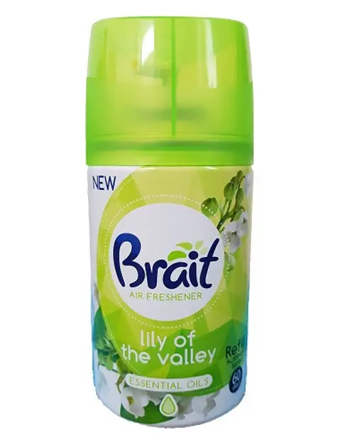 Змінний балон для автоматичного ароматизатора повітря Brait Lilly of the Vally з ароматом квітучих конвалій 250мл