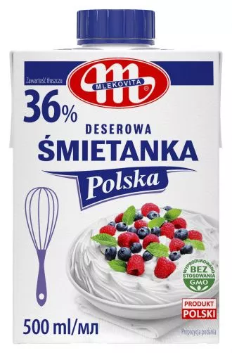 Вершки тваринні TM Mlekovita Smietanka 36 % 500 мл
