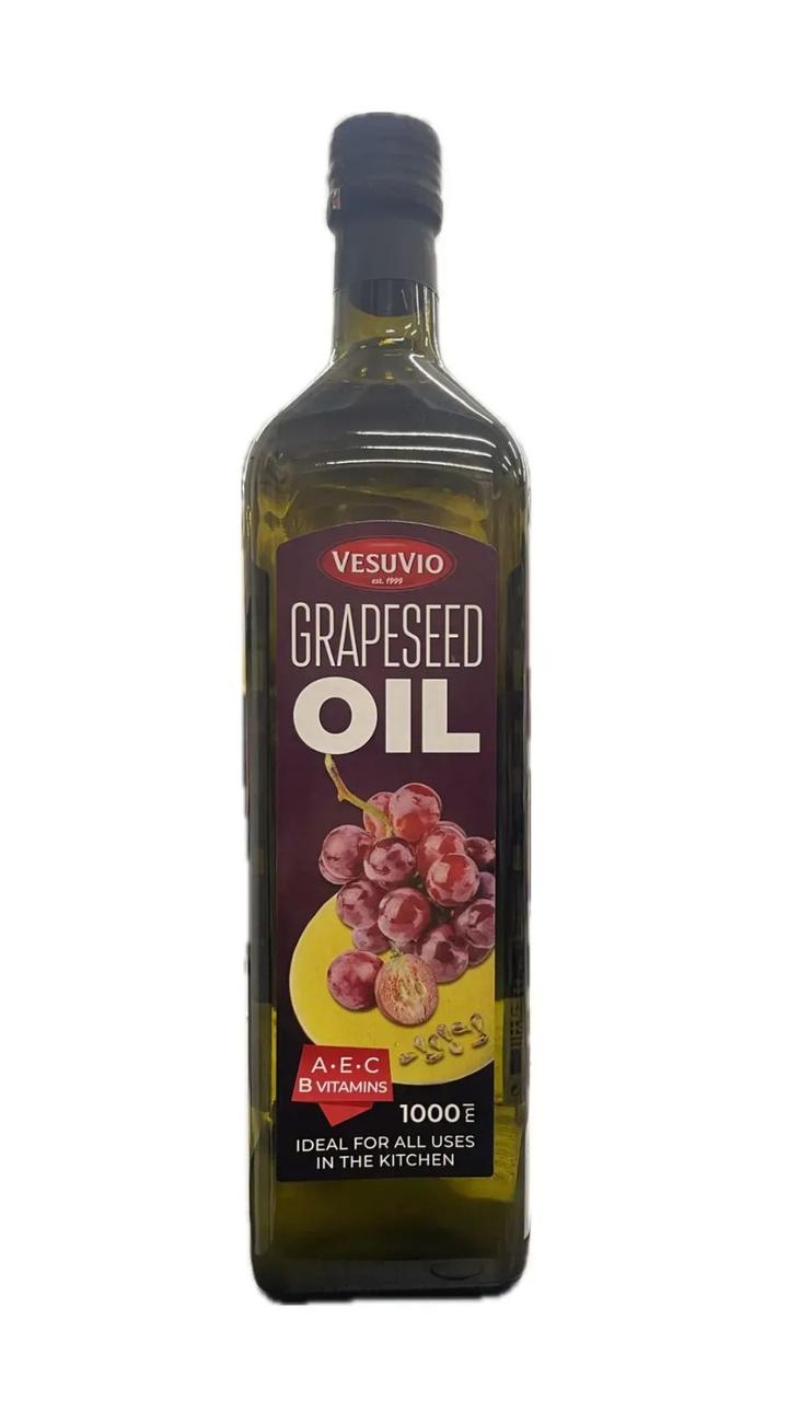 Олія Виноградна для Смаження та Салатів Vesuvio Grapeseed Oil Vitamin A-E-C-B Везувіо Універсальна з Кісточок Вітаміни А-Е-С-В 1л