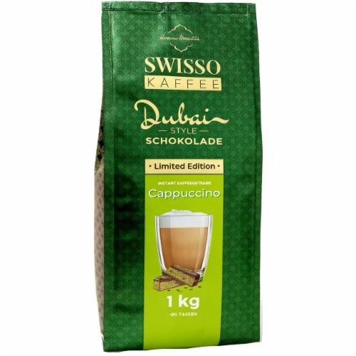 Капучіно розчинний Swisso cappuchino Dubai Style Chocolate Свіссо смак Дубайський Шоколад та Фісташки 80порцій Пакет 1кг