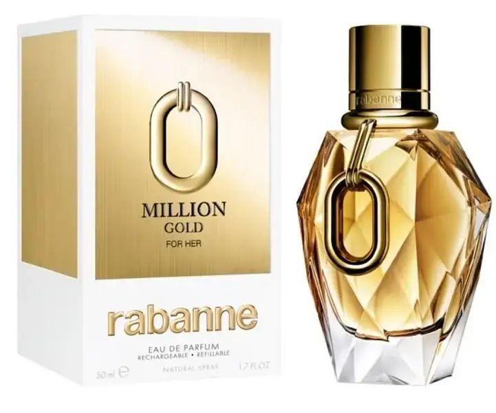 Парфумована вода Жіноча Paco Rabanne Million Gold For Her Пако Рабан Мільйон Золота для Неї Коробка 90мл