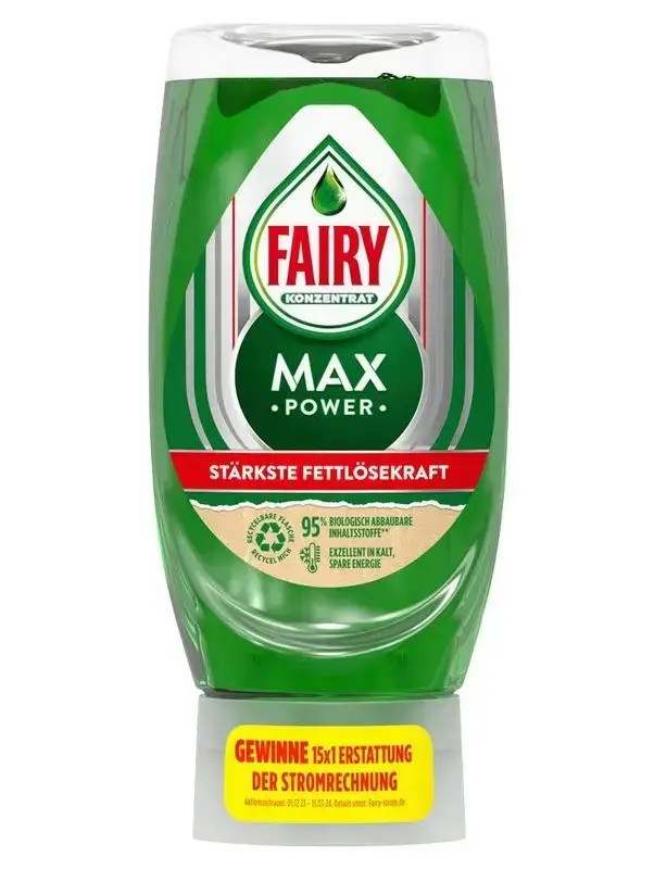 Гель для миття посуду Концентрат Fairy Max Power Starkste Fettlosekraft Фейрі ефективний Антижир Класичний 370мл