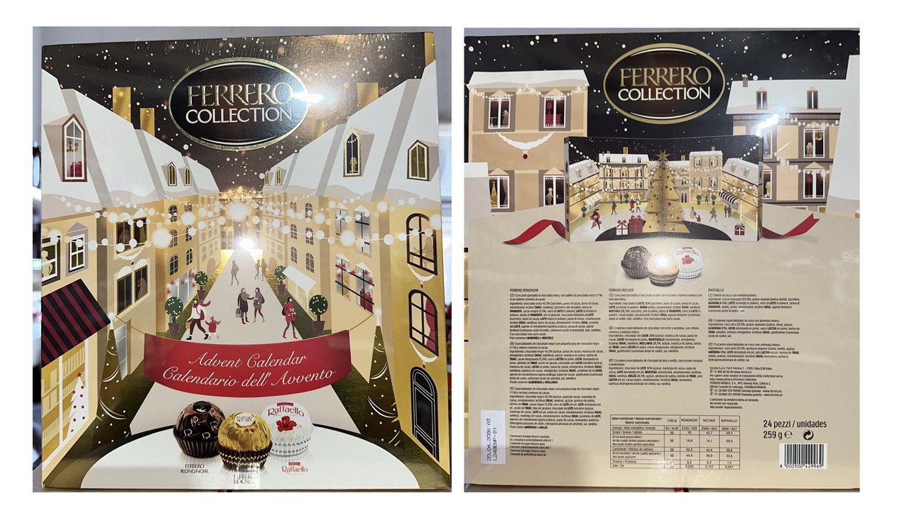 Набір Подарунок Новорічний Адвент календар Ferrero Collection Advent Calendar Фереро Шоколадні цукерки 259г