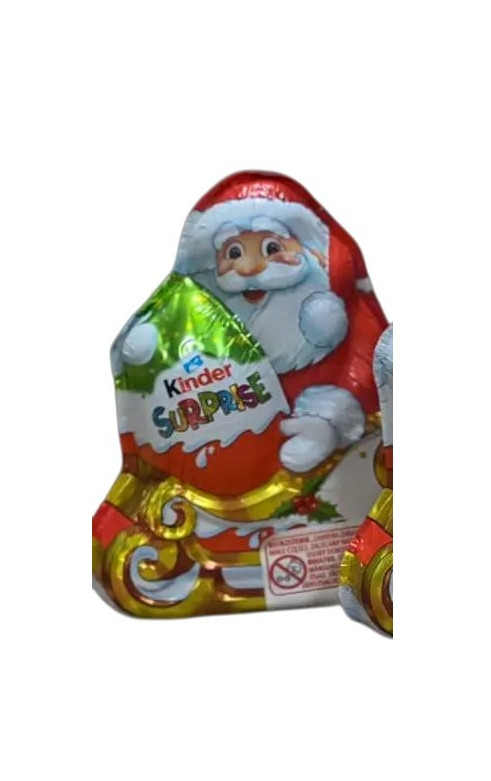 Шоколадна Фігурка Кіндер сюрприз Санта Kinder Surprise Green з іграшкою всередині з молочного шоколаду сюрпрайз Санта на Санях 75г