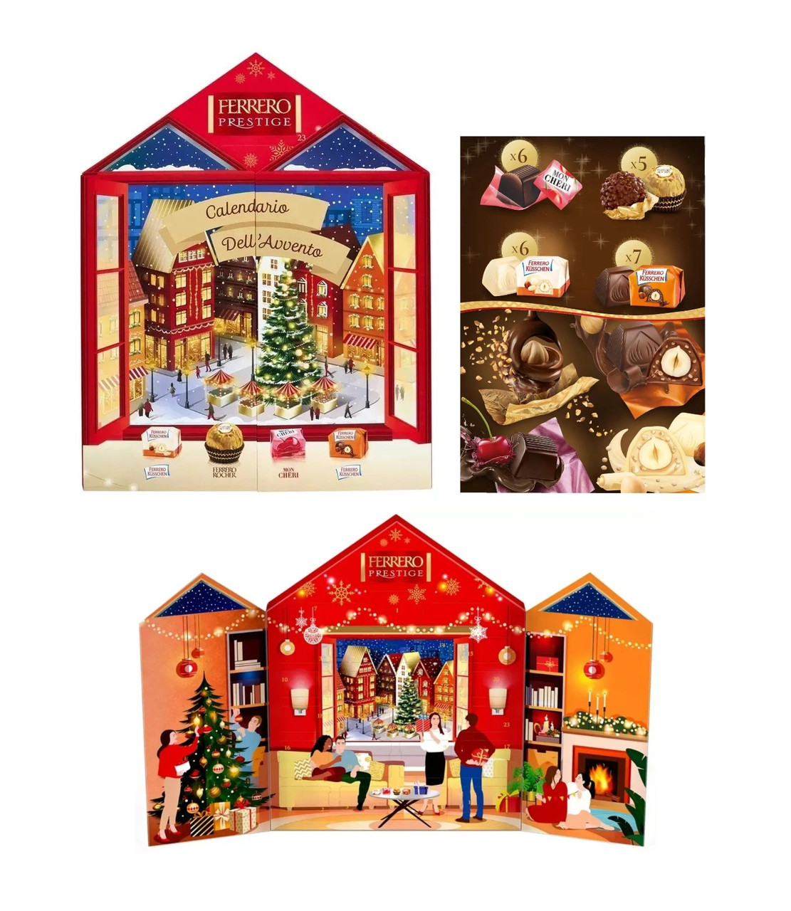 Набір Подарунок Новорічний Адвент календар Ferrero Prestige Collection Advent Calendar Фереро Престіж Преміальні цукерки 239г