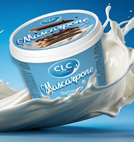 Сир крем Маскарпоне вершковий Італійський CLC Mascarpone Cream СЛС кулінарний десертний для Тірамісу Контейнер 500г