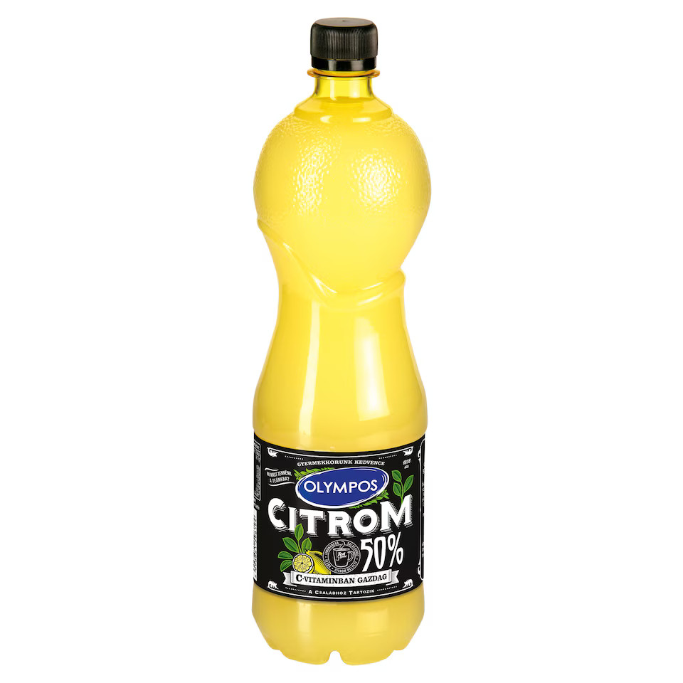 Сік лимонний концентрований Olympos Citrom Lemon Flavouring with 50% Lemon Juice Vitamin C Олімпос для Кулінарії 1000мл