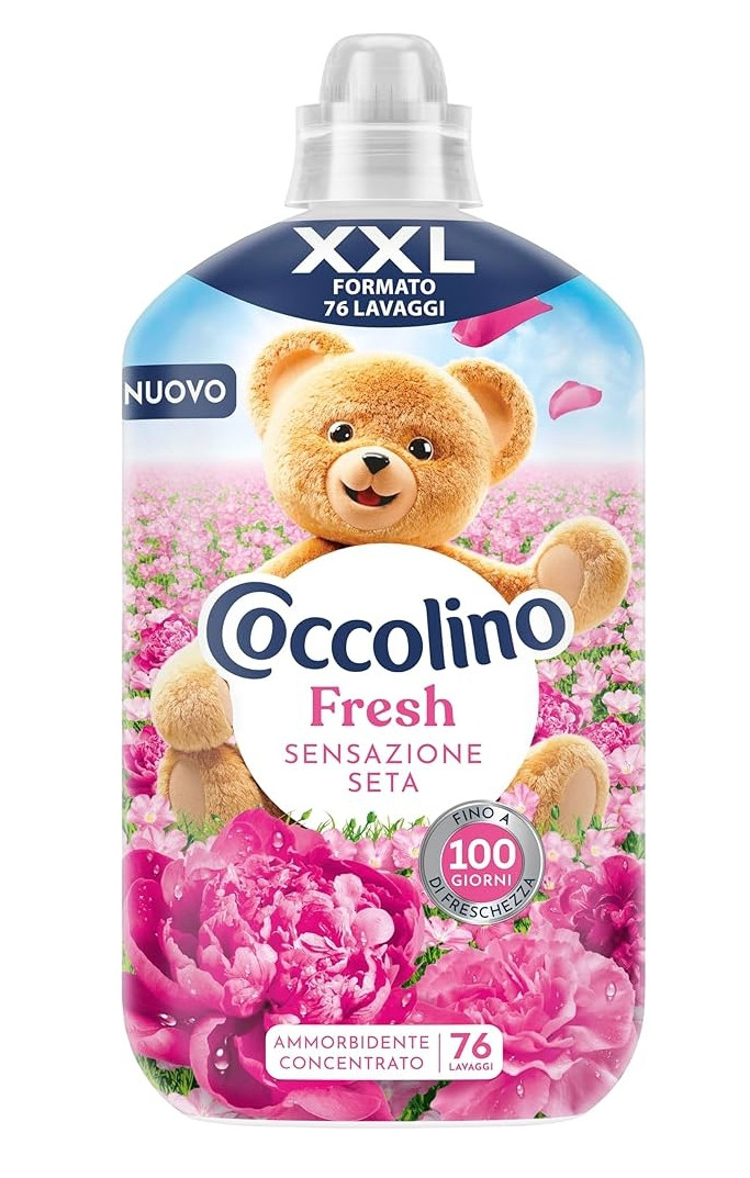 Ополіскувач Кондиціонер для білизни Coccolino Fresh XXL Sensazione Seta Коколіно Свіжість Дотик Шовку 76прань 1750мл