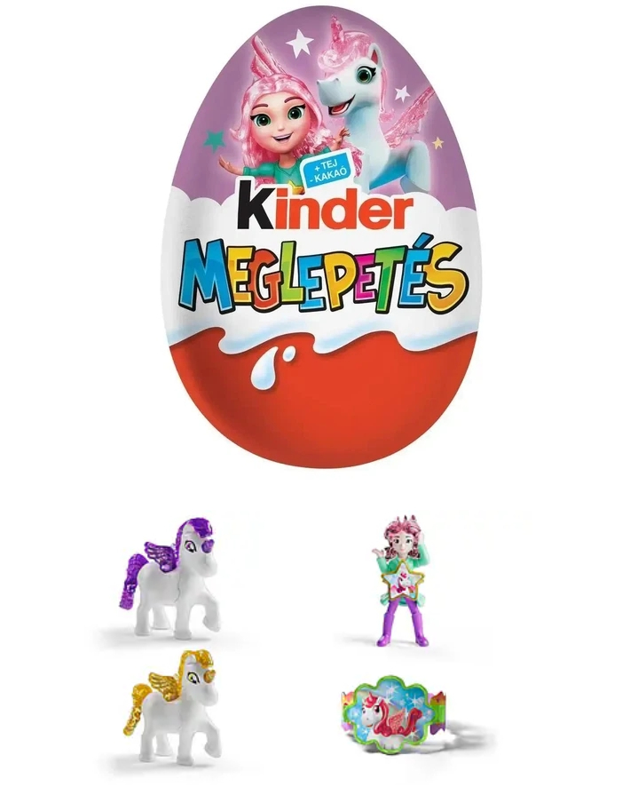 Яйце Кіндер-сюрприз з іграшкою Kinder Meglepetes Surprise Princess & Unicorn Кіндер Принцеса та Єдиноріг для дівчат 20г