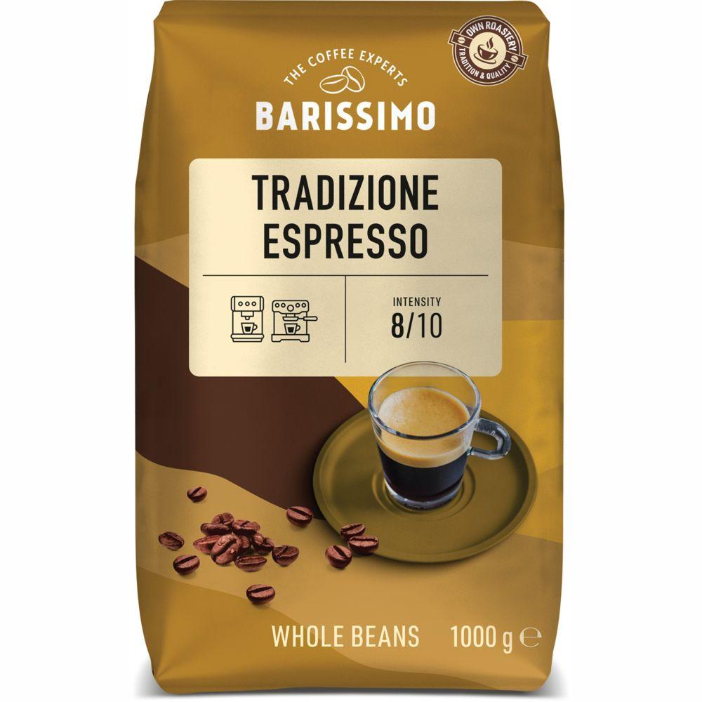 Кава в зернах Barissimo Espresso Tradizione Whole Beans Arabica Баррісімо Купаж Арабіки темне обсмаження Міцна 1000г