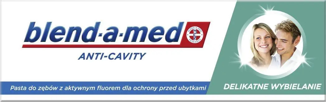 Зубна паста відбілююча Blend-A-Med Anti Cavity Gentle White Бленд-А-мед з Активним фтором Захист від каріесу 75мл