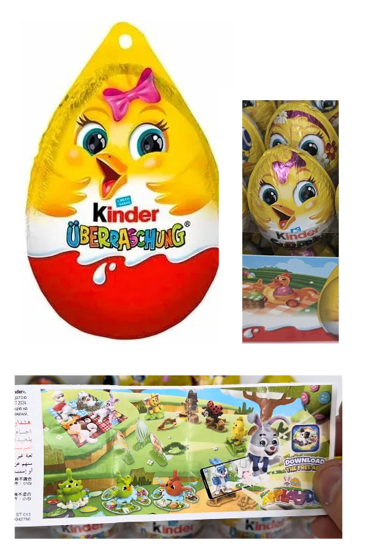 Шоколадне яйце Пасхальне курчатко з Іграшкою Kinder Surprise Easter egg Girl Кіндер Сюрпрайз Дівчинка з бантом 72г