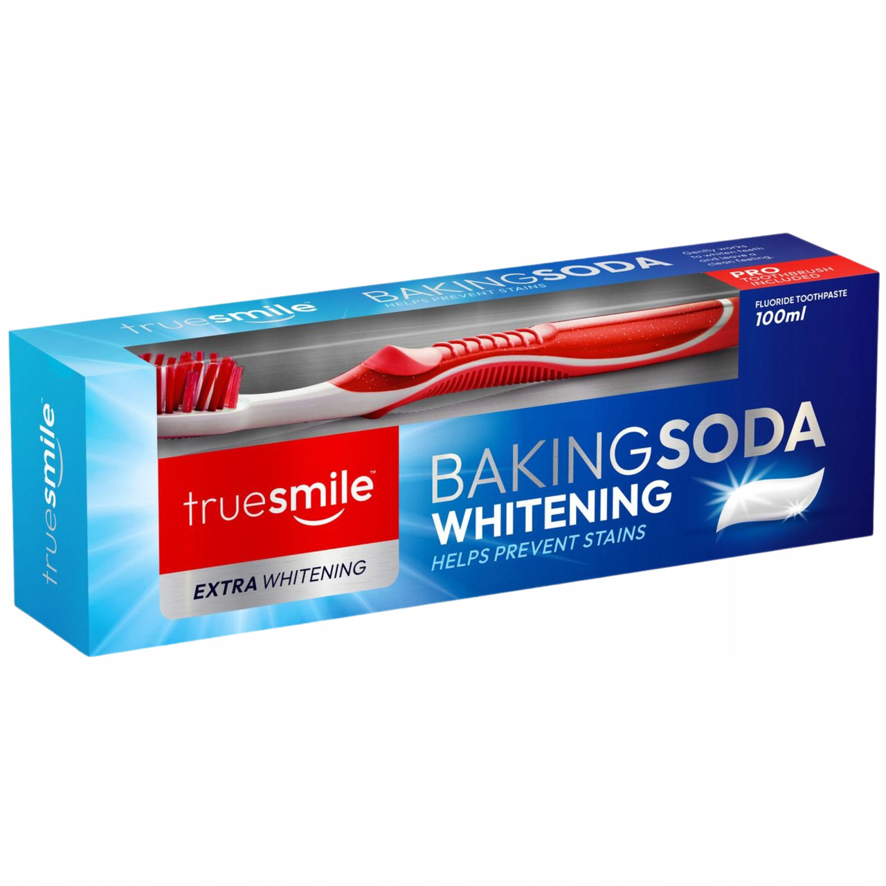Набір Зубна паста і Щітка Відбілююча з Содою Truesmile Stains Prevention Baking Soda Extra Whitening ТруСмайл екстра 100мл